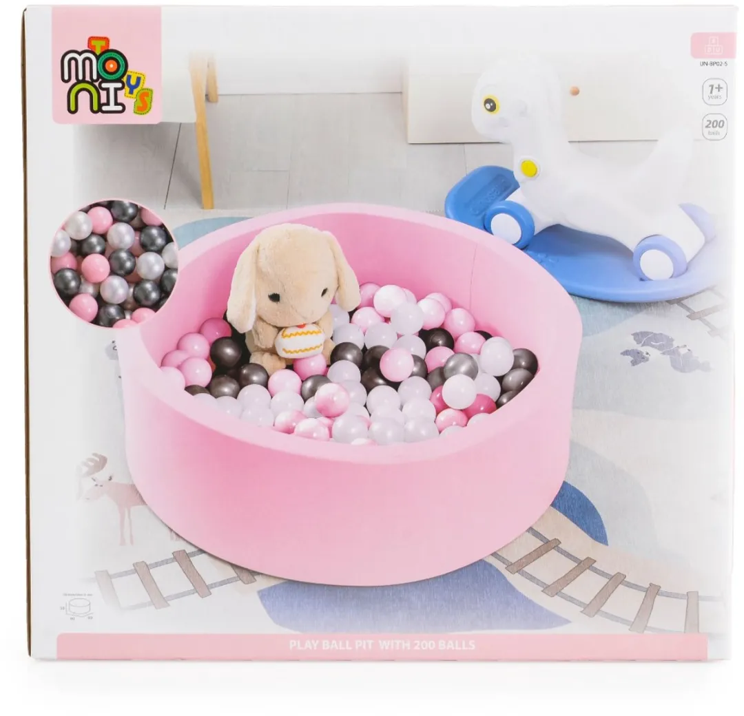 Moni Toys Pink Ballenbak 200 Ballen - Roze