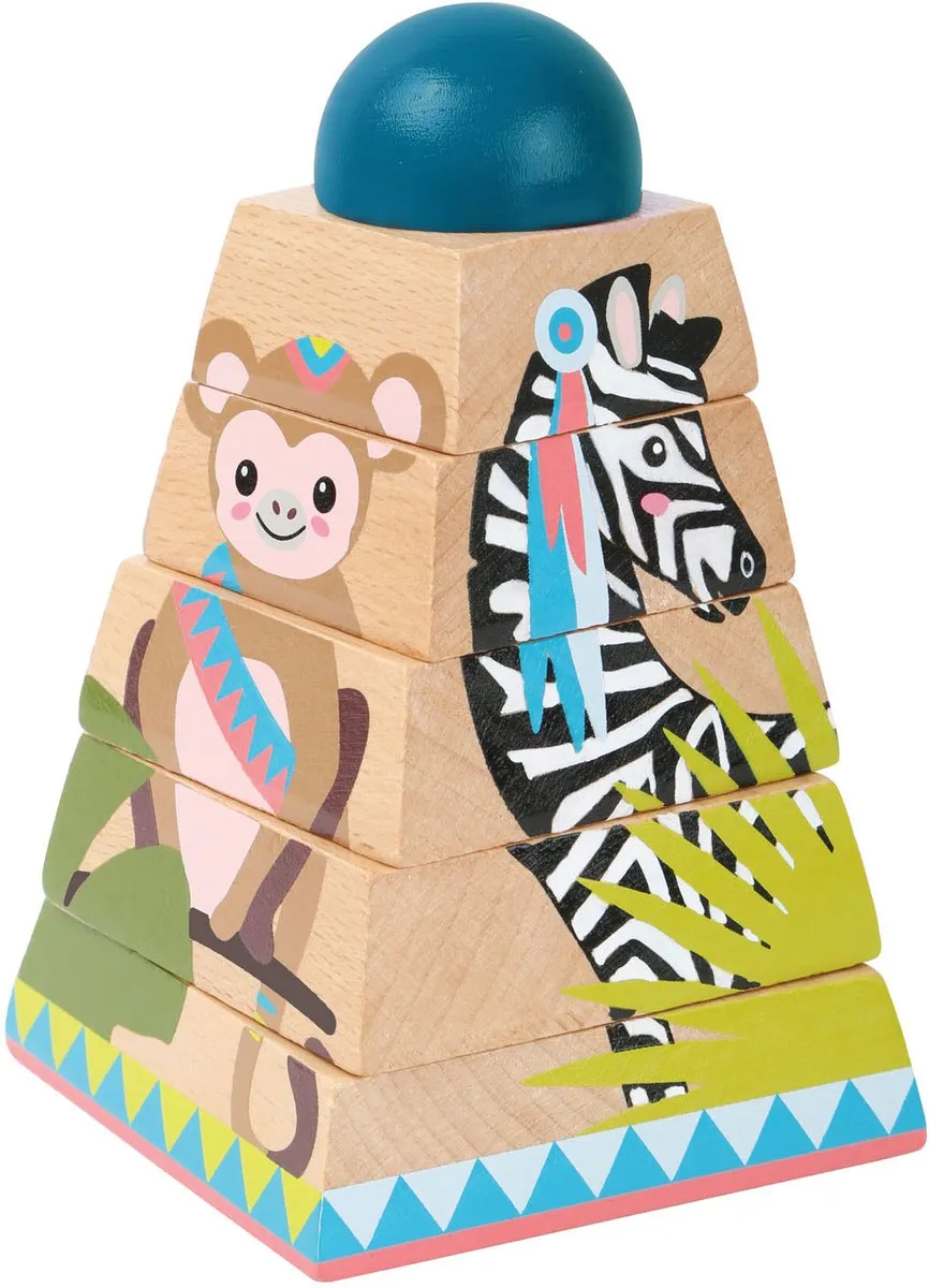 Small Foot Houten Stapeltoren Jungle 6-delig