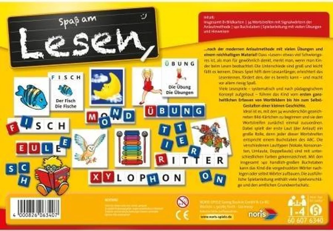 Noris Lesen Educatief Bordspel - 2-4 Spelers