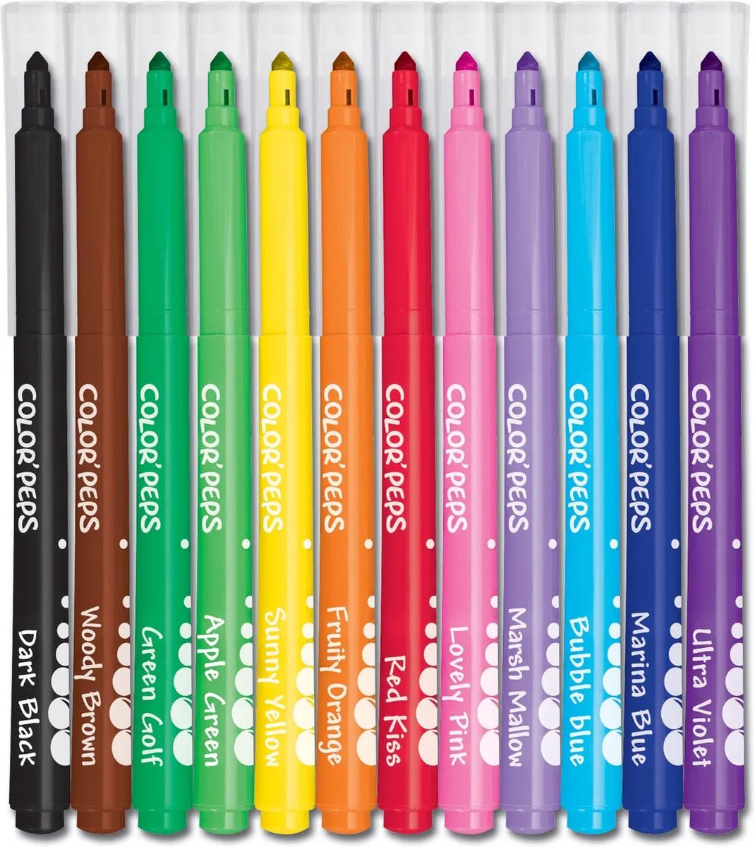 Maped Color'peps Viltstiften - 12 Stuks - Meerkleurig - afbeelding 6 van 6