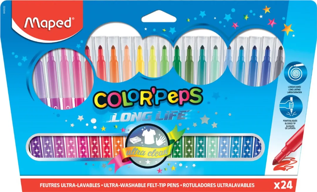 Maped Color'peps Viltstiften - 12 Stuks - Meerkleurig