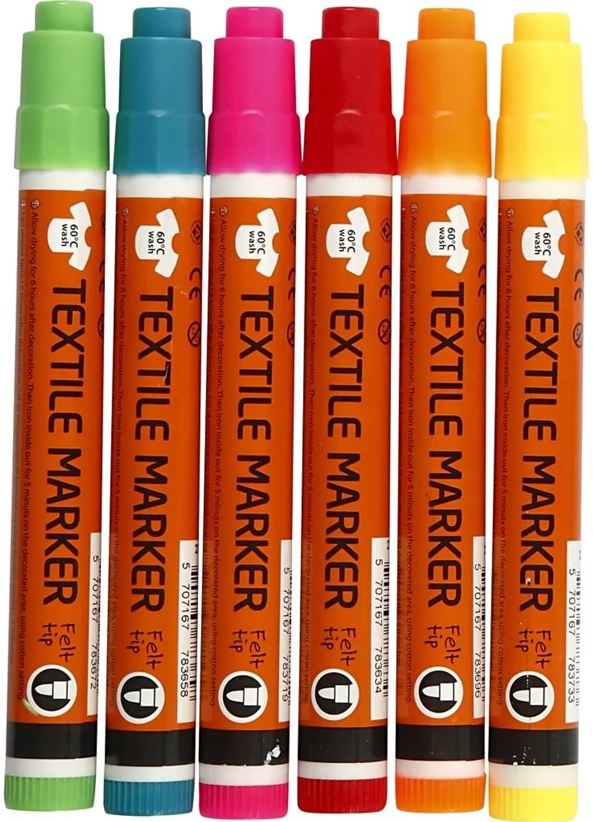 Creativ Company Textielstiften Neon 2-4mm