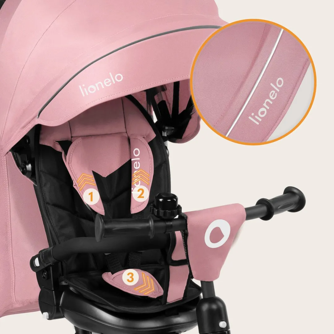 Lionelo Tris Plus Kinderfiets 2-in-1 - tot 5 jaar - 25 kg - Pink Rose