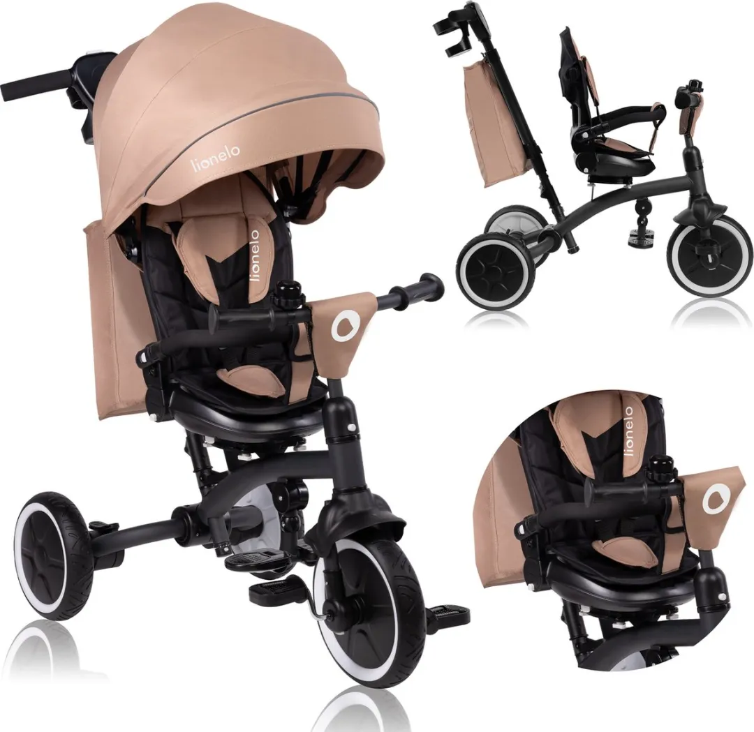 Lionelo Tris Plus Kinderfiets 2-in-1 - tot 5 jaar - 25 kg - Pink Rose