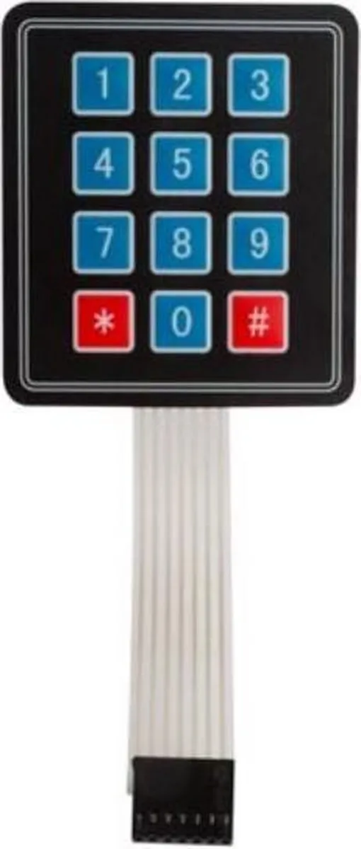 Whadda Membraantoetsenbord 7x7,7cm