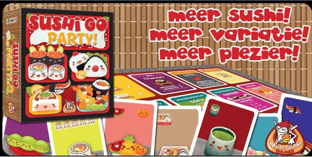 White Goblin Games Sushi Go Party! WGG1627 - Uitgebreid Kaartspel - 2-8 Spelers