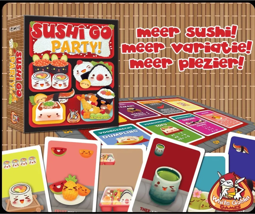White Goblin Games Sushi Go Party! WGG1627 - Uitgebreid Kaartspel - 2-8 Spelers