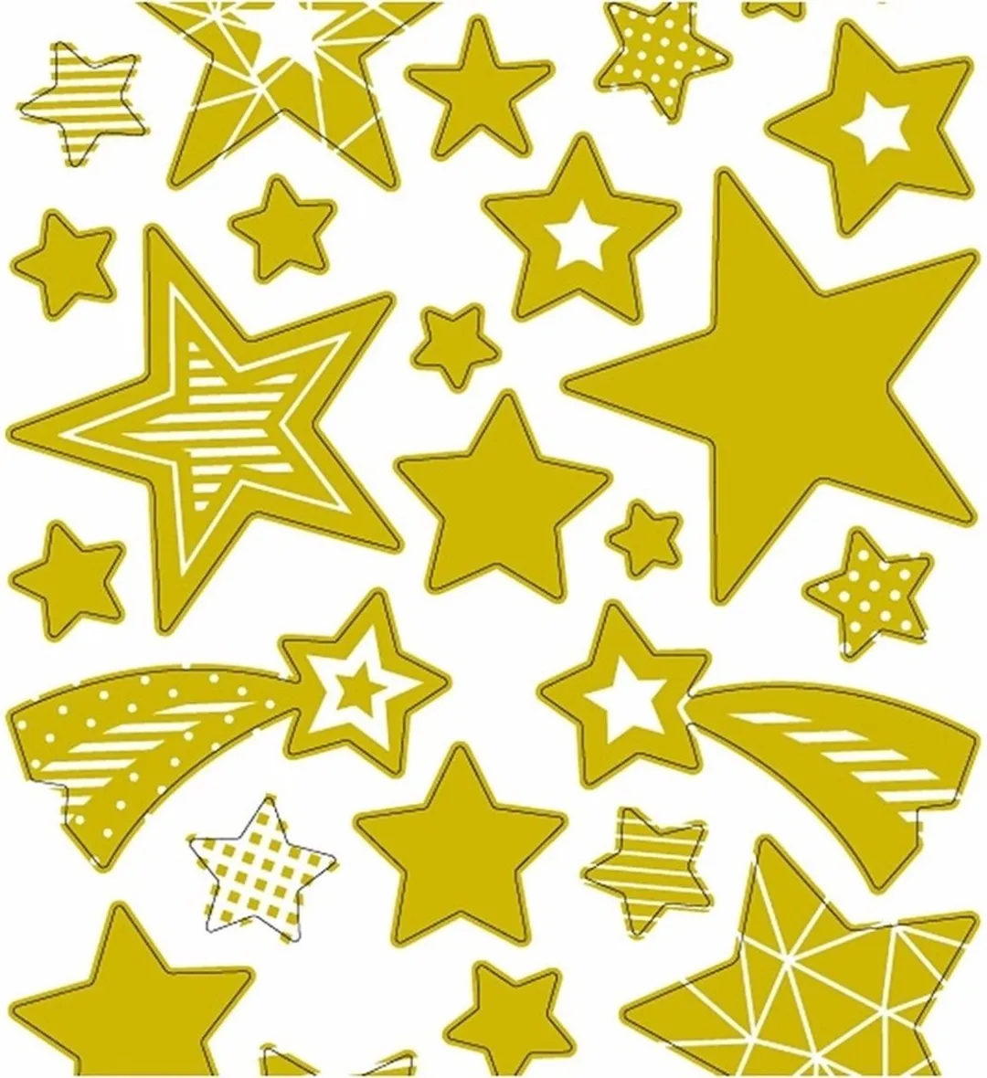 Creativ Company Gouden Kerststickers 10x23cm