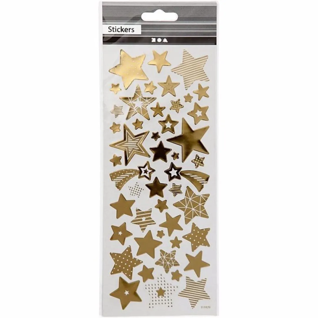 Creativ Company Gouden Kerststickers 10x23cm