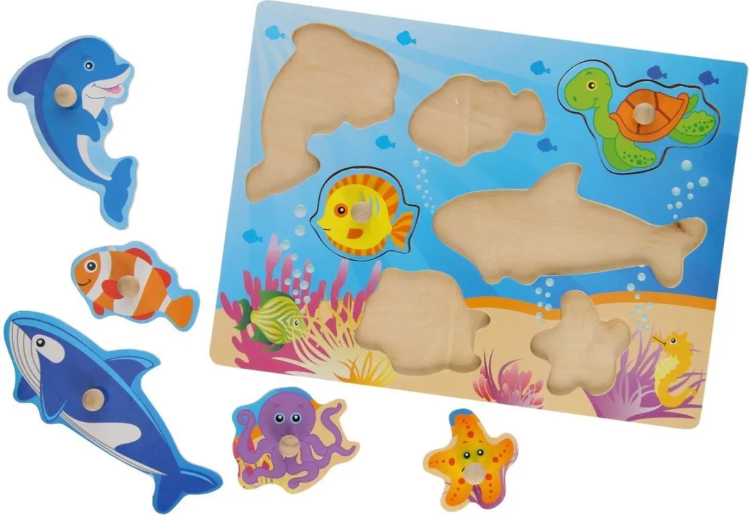John Toys Knopjespuzzel JT22257 - 6 Stuks - 30x22cm