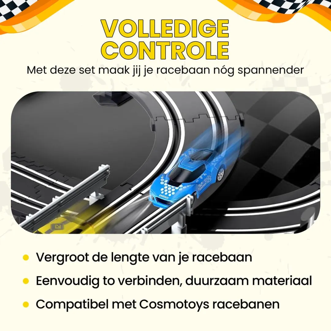 CosmoToys Elektrische Racebaan Uitbreidingsset 12 Stuks