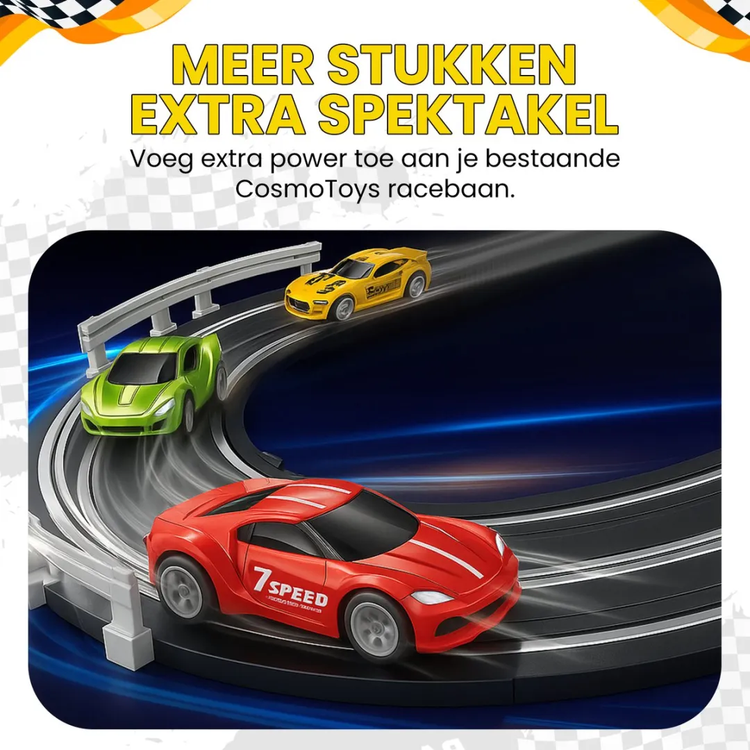 CosmoToys Elektrische Racebaan Uitbreidingsset 12 Stuks