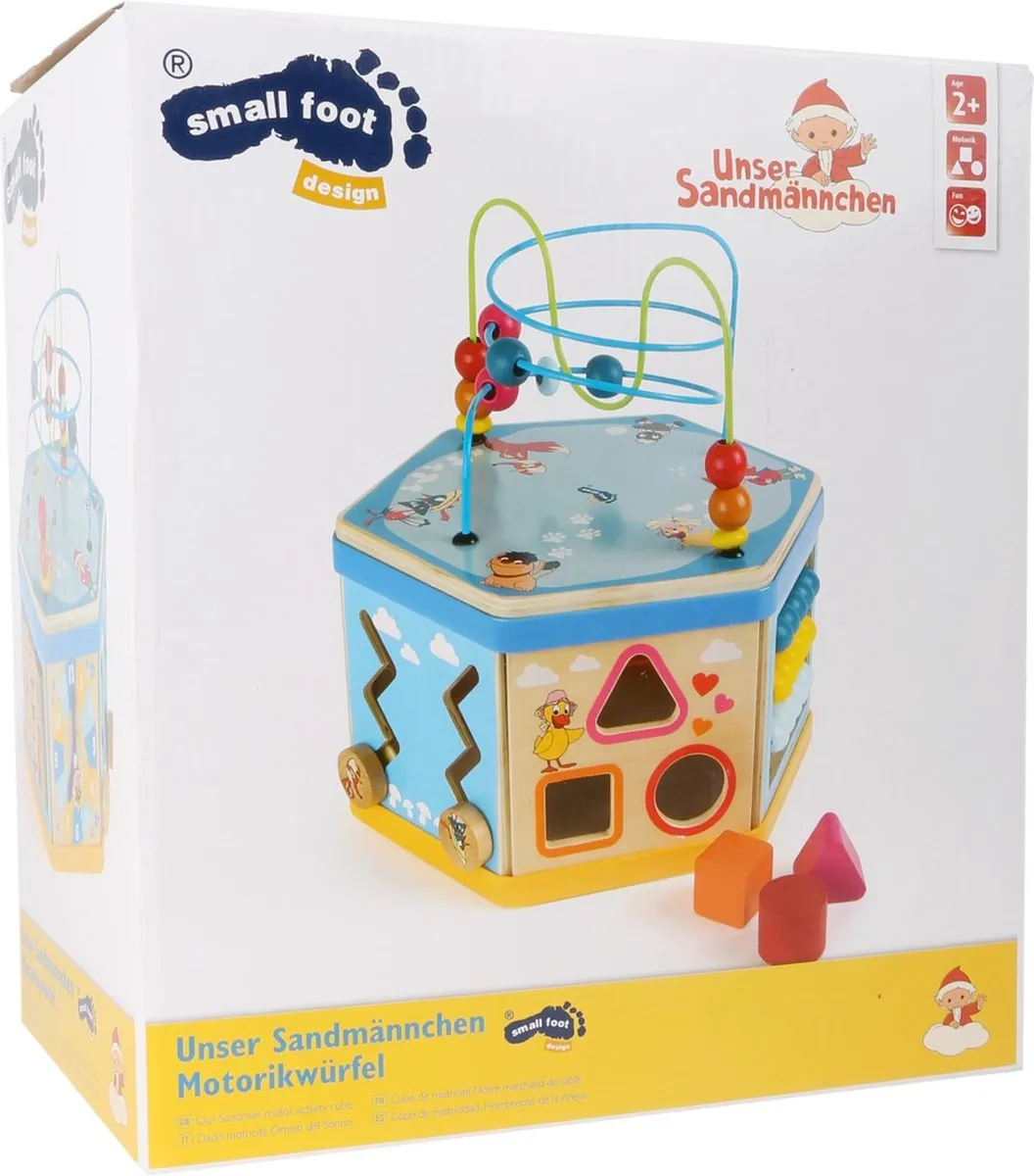 Small Foot Motoriek Trainer Kubus - Blauw/Geel/Rood
