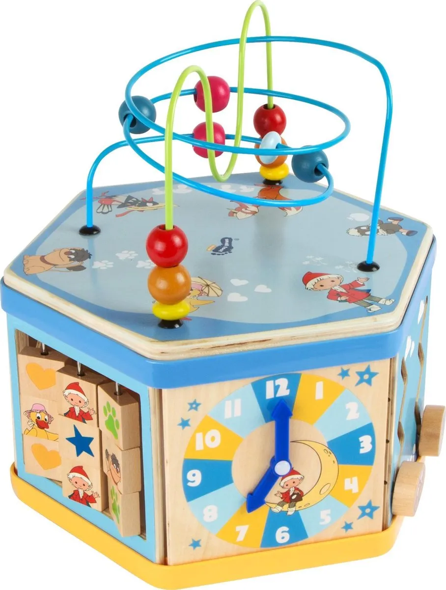 Small Foot Motoriek Trainer Kubus - Blauw/Geel/Rood