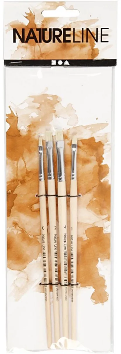 Creativ Company Nature Line Kwasten Set - 4 Stuks