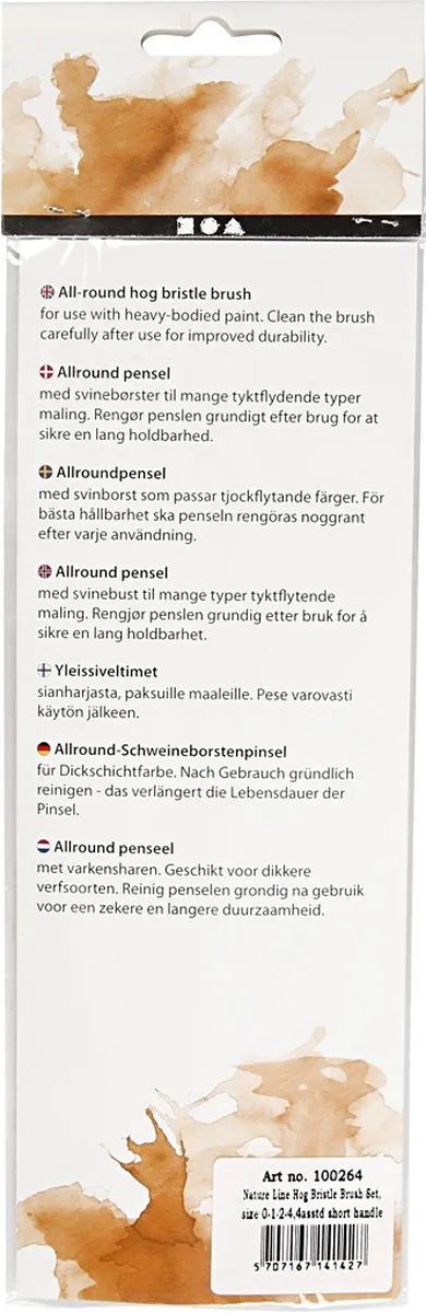 Creativ Company Nature Line Kwasten Set - 4 Stuks