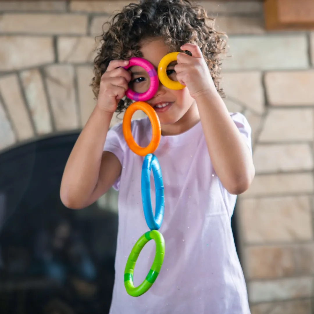 Fat Brain Toys Tinkerringen Stapelspeelgoed - Multicolor