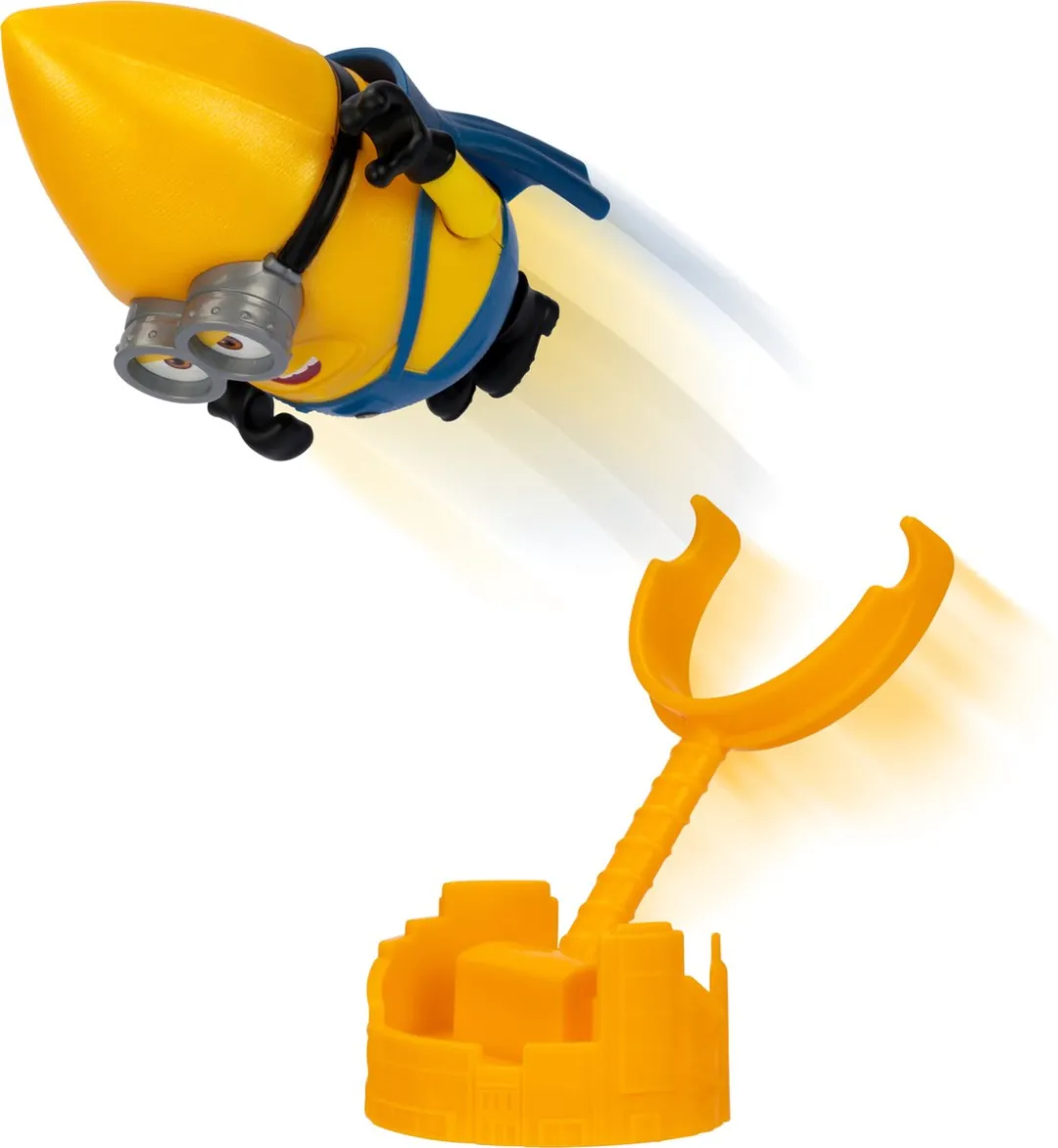 Moose Toys Despicable Me 4 Launch & Crash Mega Minion Gus Actiefiguur - Geel/blauw