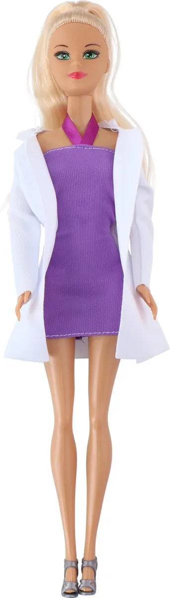 Eddy Toys Pop Dokter Set 29cm - Paars/Wit/Rozes