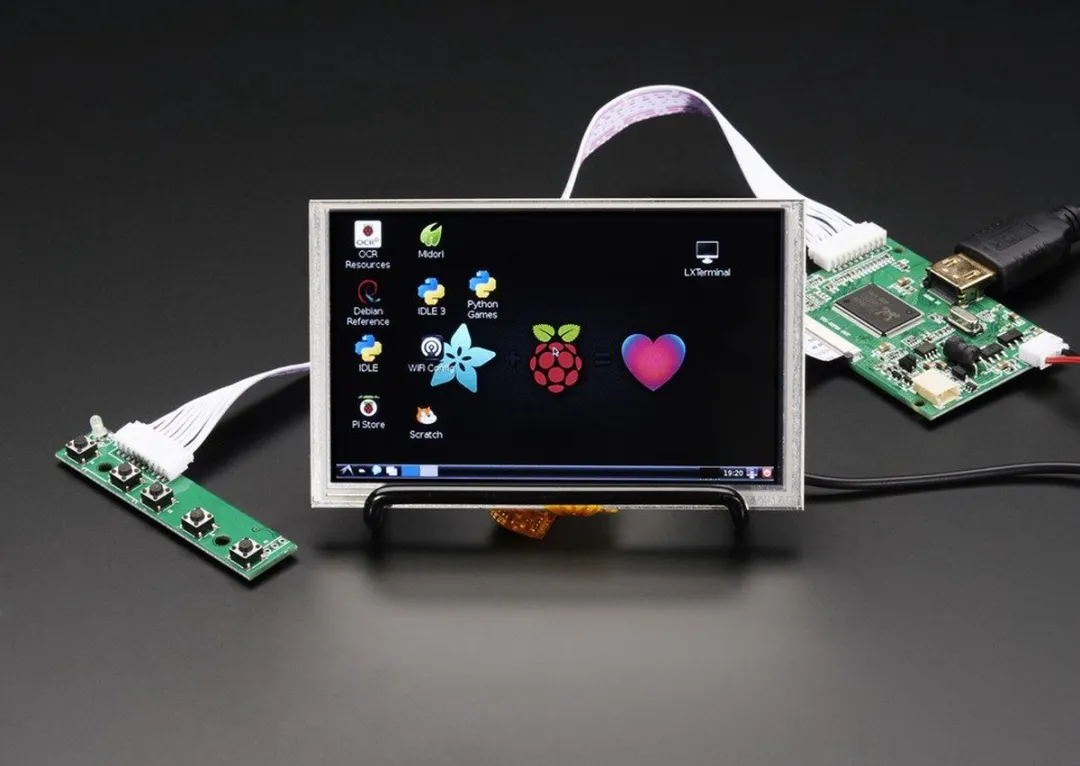 Adafruit HDMI 4 Pi 5 inch Touchscreen Display 800x480 - 2109