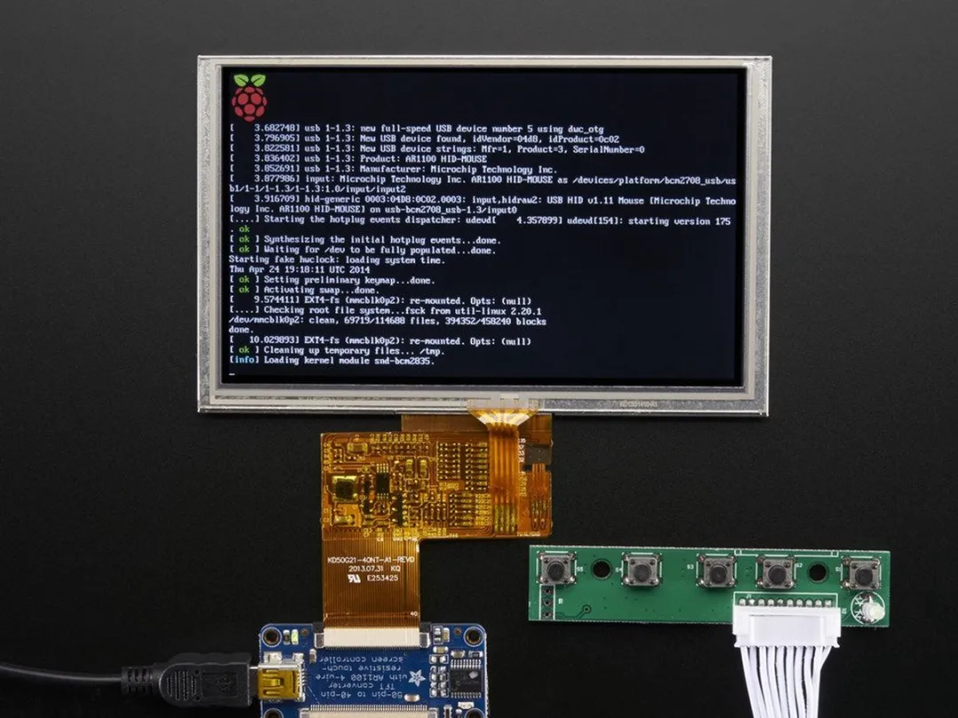 Adafruit HDMI 4 Pi 5 inch Touchscreen Display 800x480 - 2109