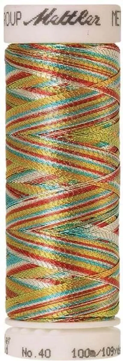 Amann Metallic Garen Geel-Rood-Blauw 100m