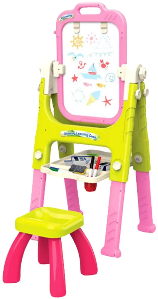 Lean Toys Leerbord 5-in-1 met Stoel Roze