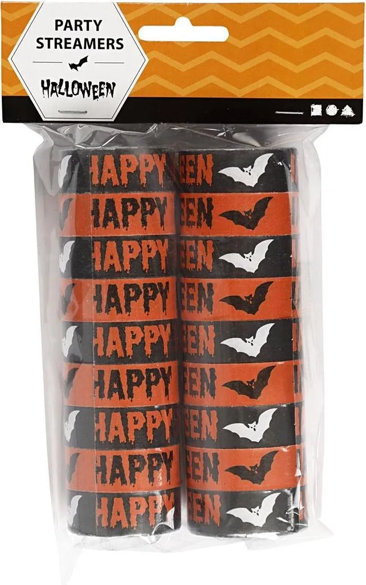 Creativ Company Creotime Serpentines Halloween - 2 Rollen - Oranje/Zwart