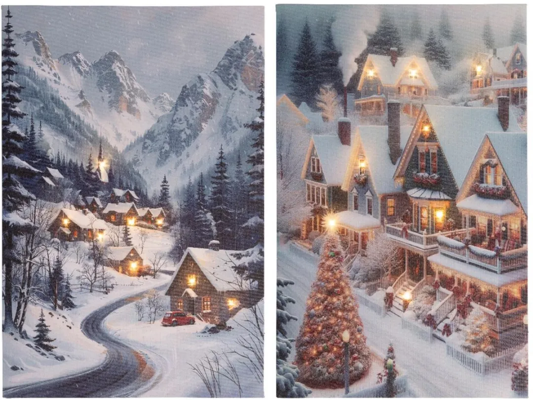 Lumineo Kerst Canvas LED 1,5x38x58cm