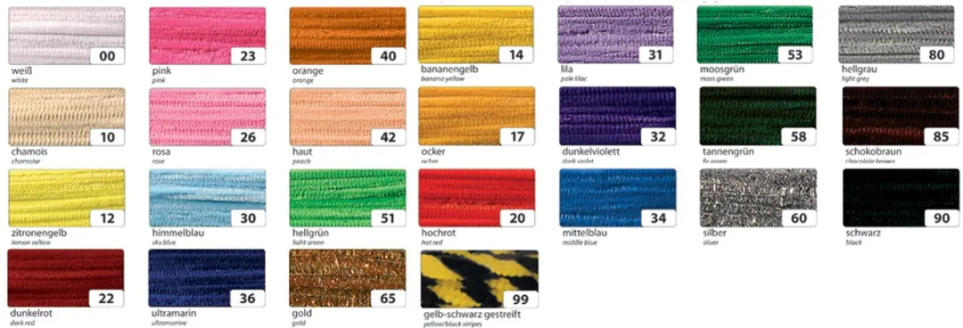 Folia Chenilledraad 50cm - 10 Stuks Grijs