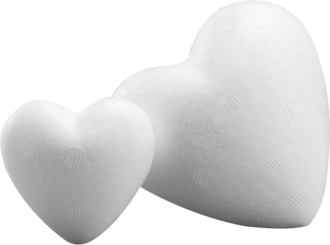 Rayher Piepschuim Hartjes - 12cm - Wit
