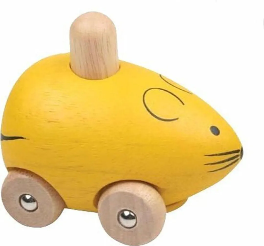 Charl's Toys Houten Muis met Piep