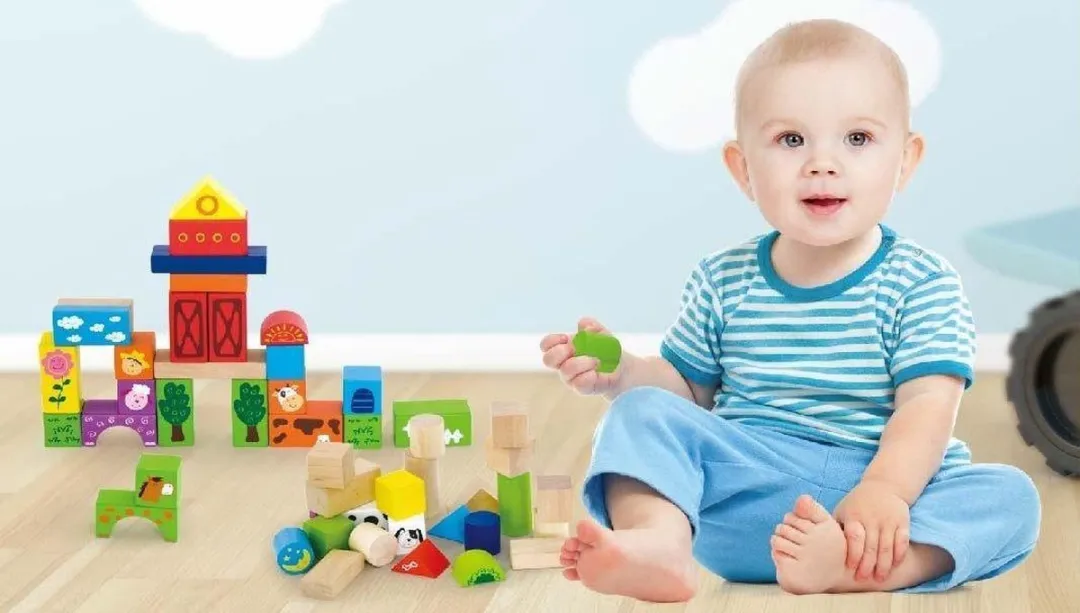 Viga Toys Blokkenton Boerderij 50 Stuks - Multicolor