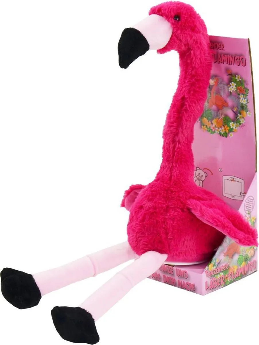 Bellus Toys Dansende Flamingo Knuffel 34,5cm