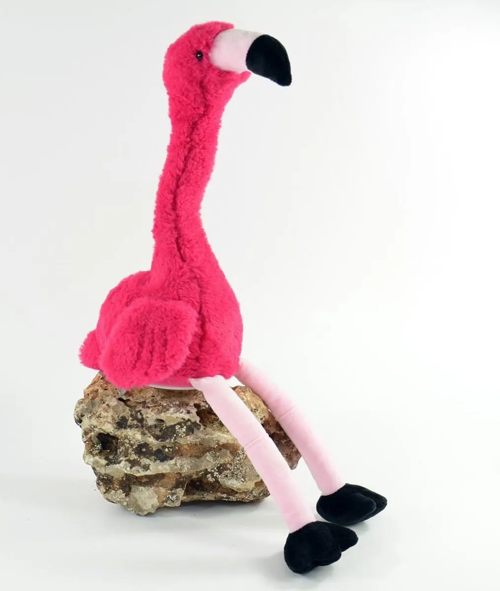 Bellus Toys Dansende Flamingo Knuffel 34,5cm - Roze