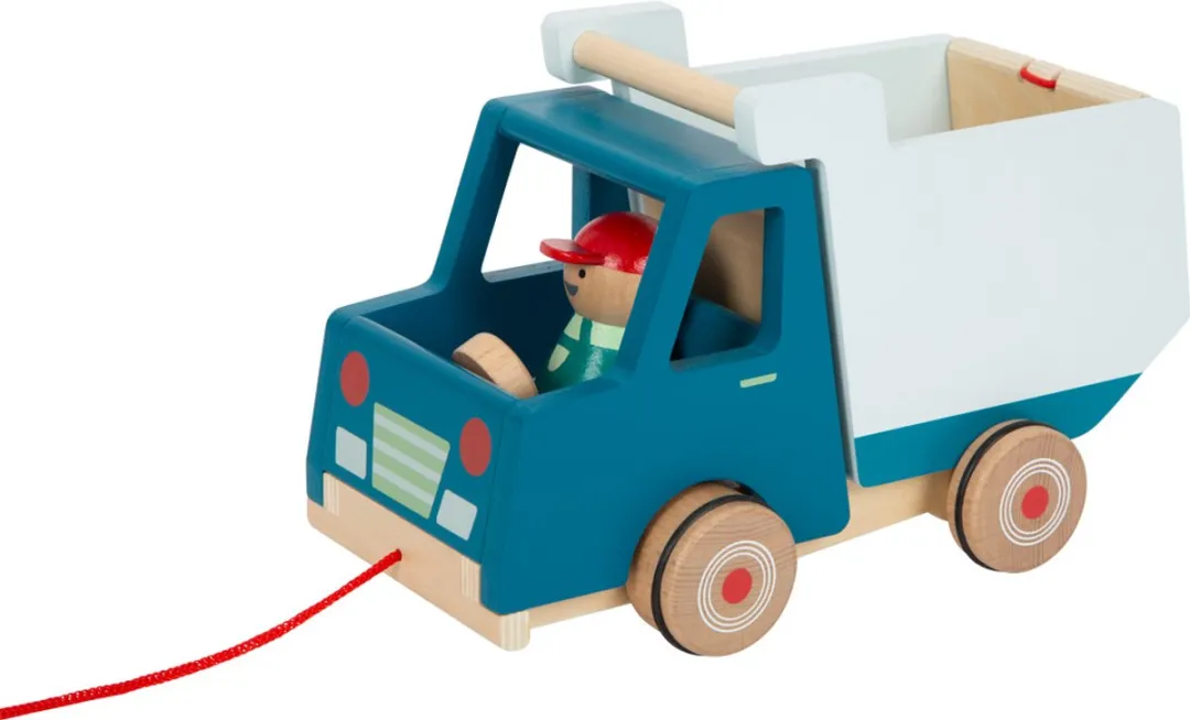 Small Foot Houten Trekfiguur Kiepvrachtwagen - Multicolor