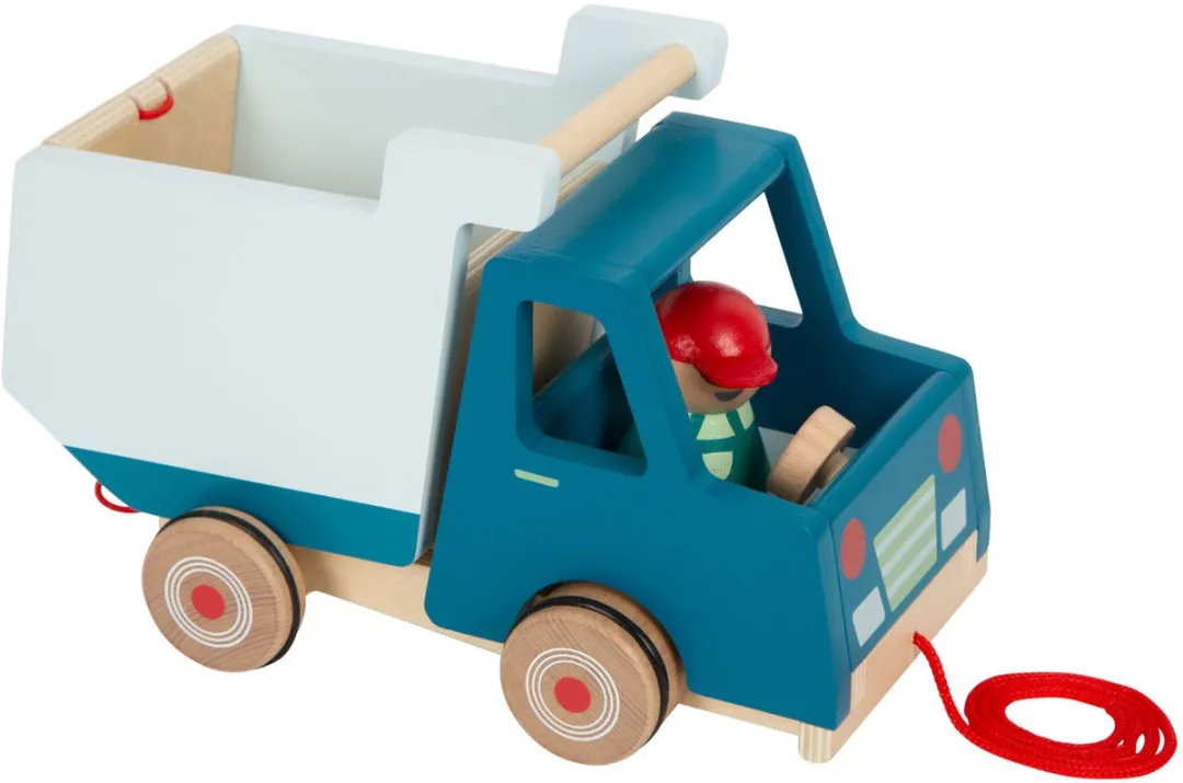 Small Foot Houten Trekfiguur Kiepvrachtwagen