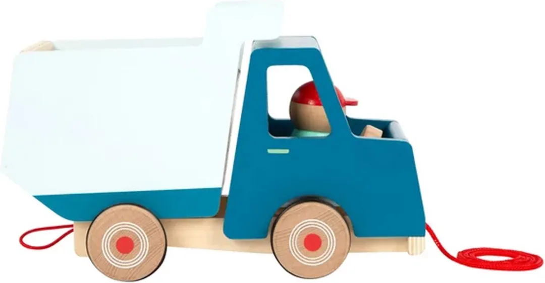 Small Foot Houten Trekfiguur Kiepvrachtwagen - Multicolor - afbeelding 6 van 6