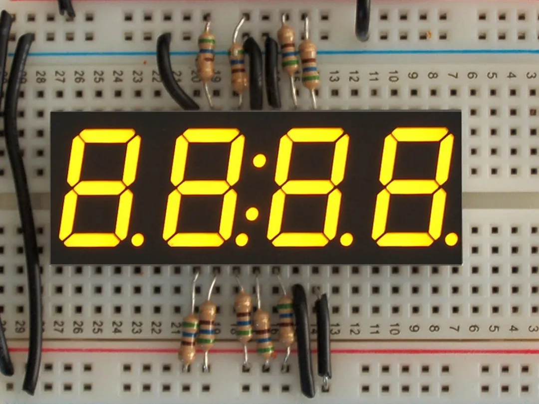 Adafruit 811 Geel 7-segment Klokdisplay