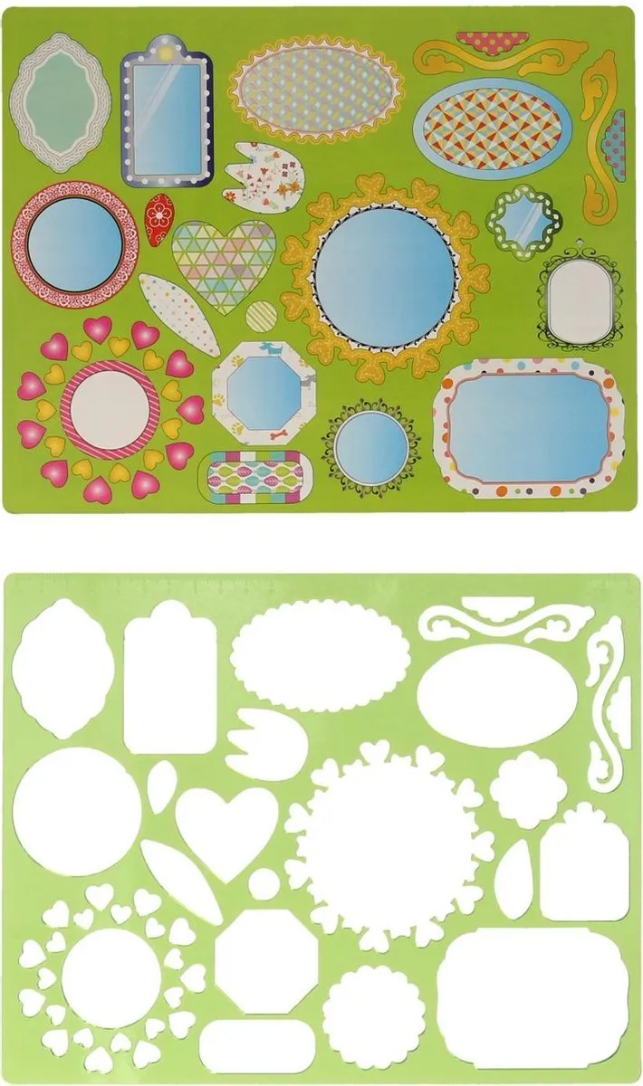 Tekensjabloon Spiegels, 27x19cm