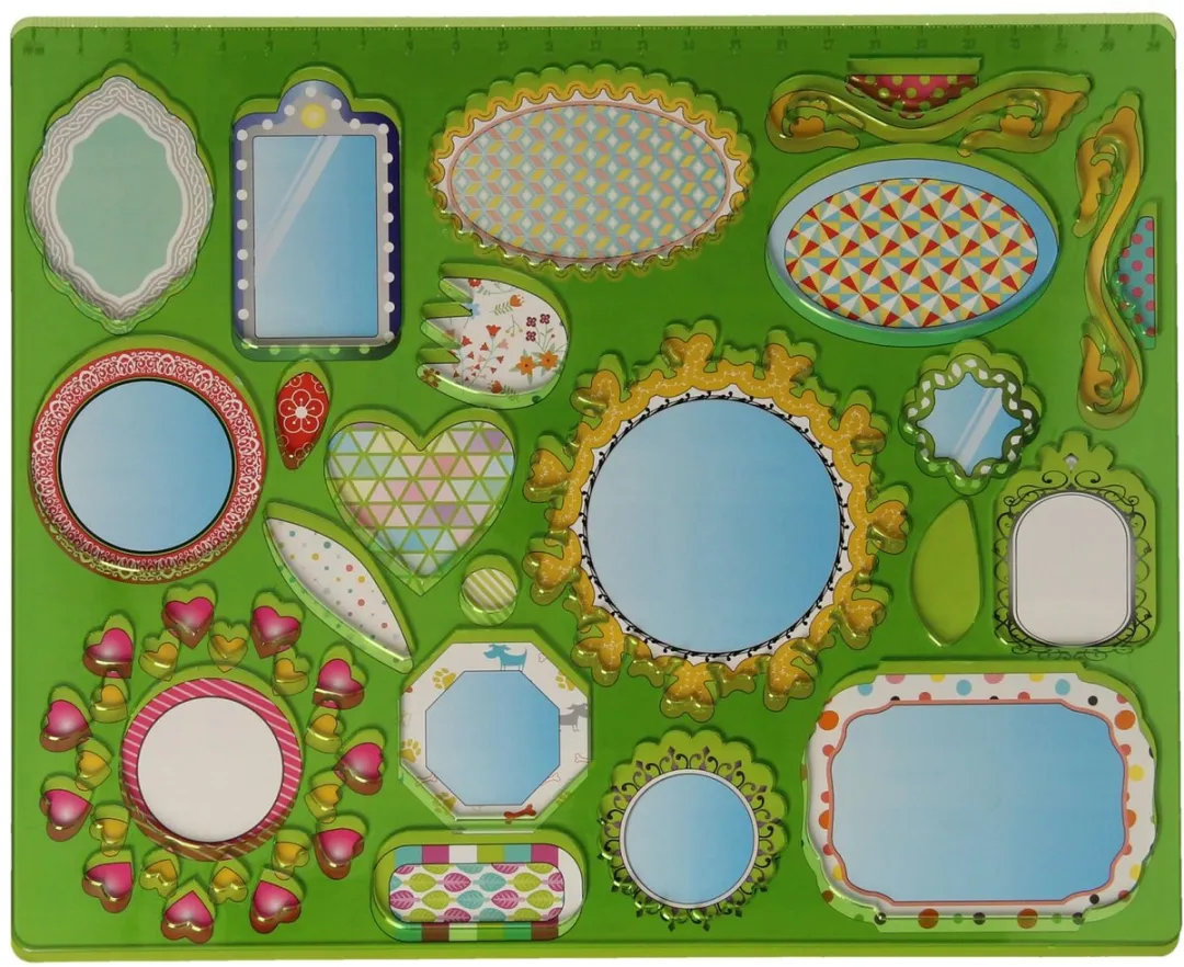 Tekensjabloon Spiegels, 27x19cm