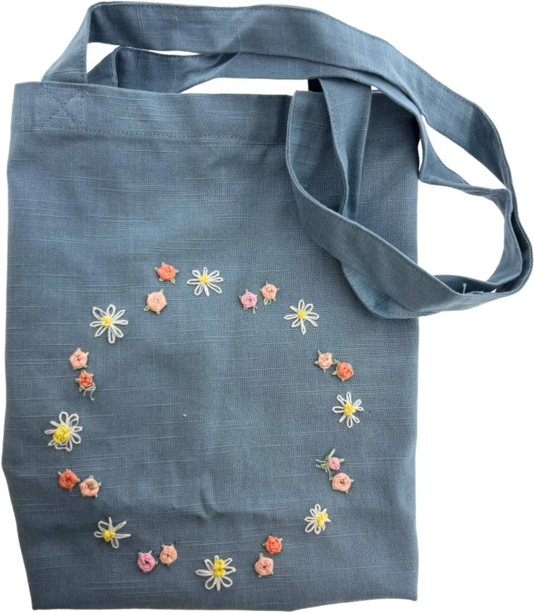 Creativ Company Katoenen Draagtas 38x42cm - Pigeon Blue