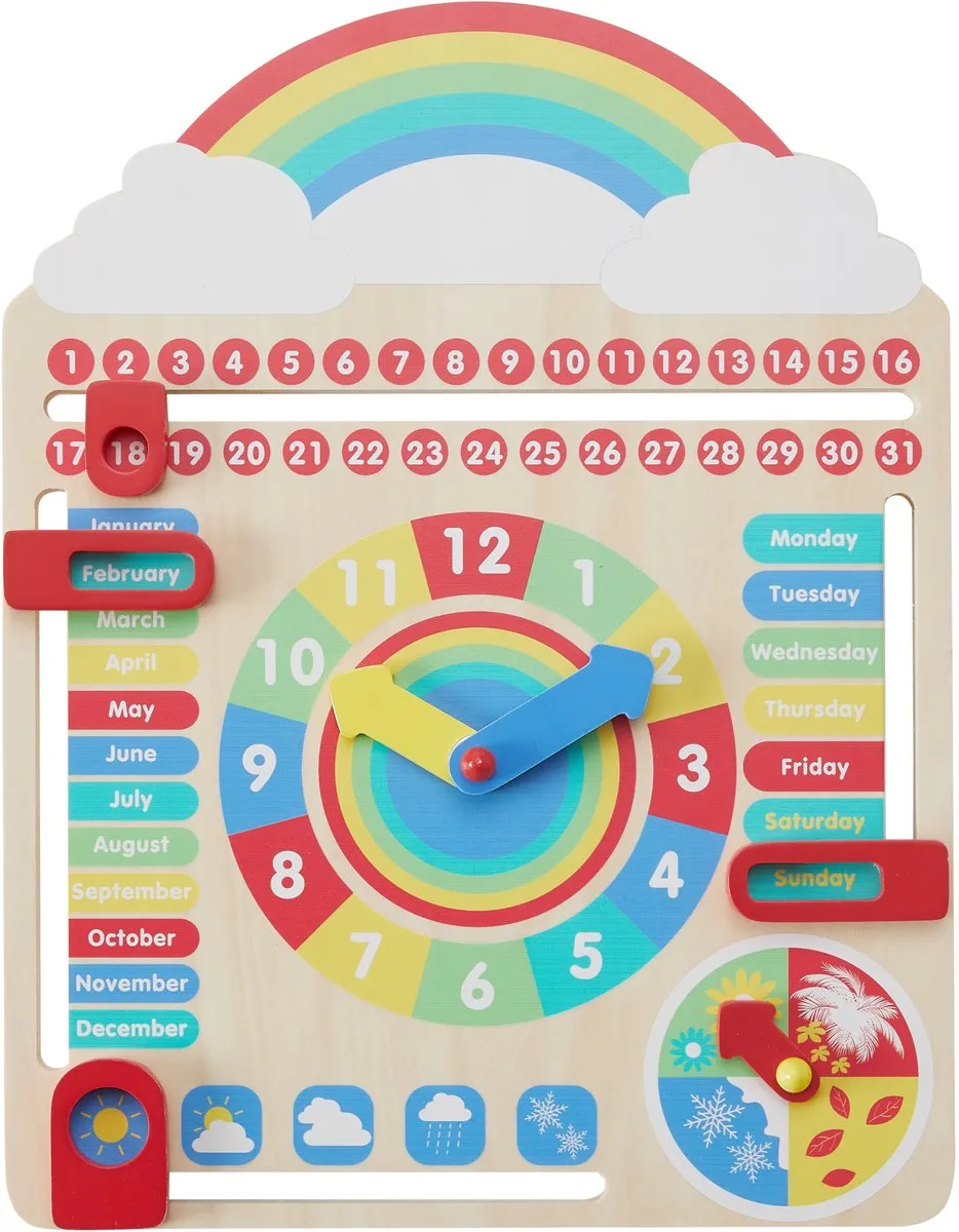 Teamson Kids Houten Kalender 'Alles over Vandaag'