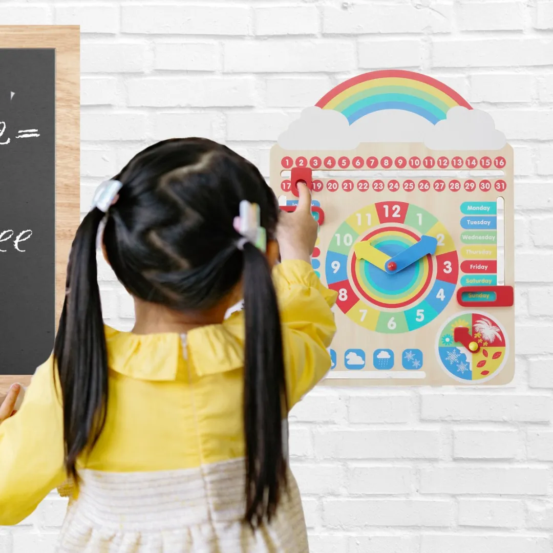 Teamson Kids Houten Kalender 'Alles over Vandaag' - Meerkleurig