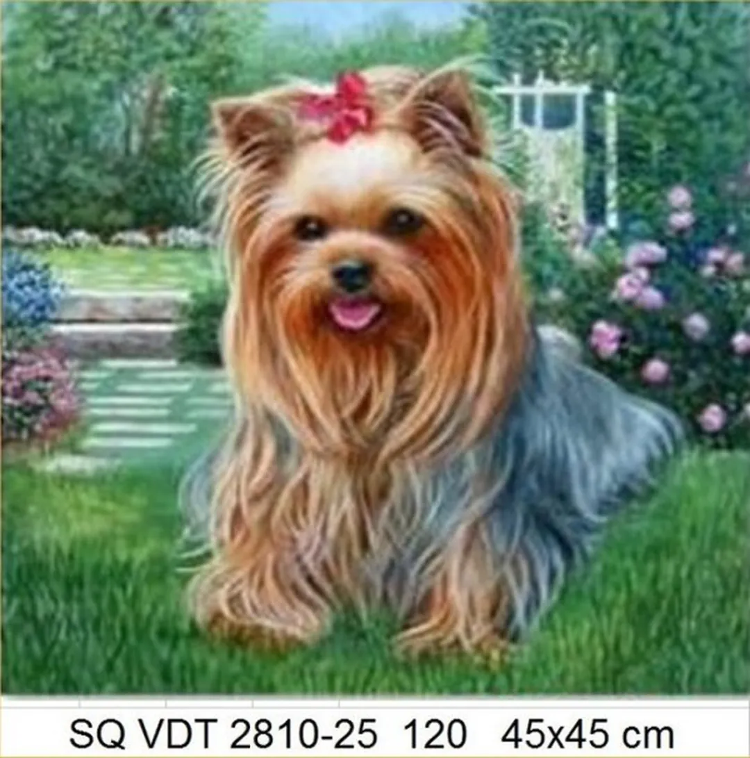 VDTOYS Diamond Painting VDTB120 Yorkshire 2 - 45x45cm