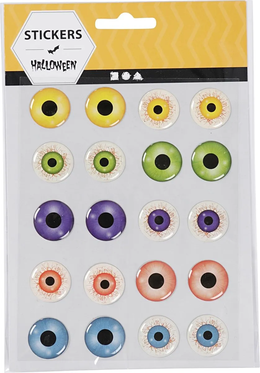 Creativ Company Creotime Stickers 3D Ogen 2cm - Multicolor