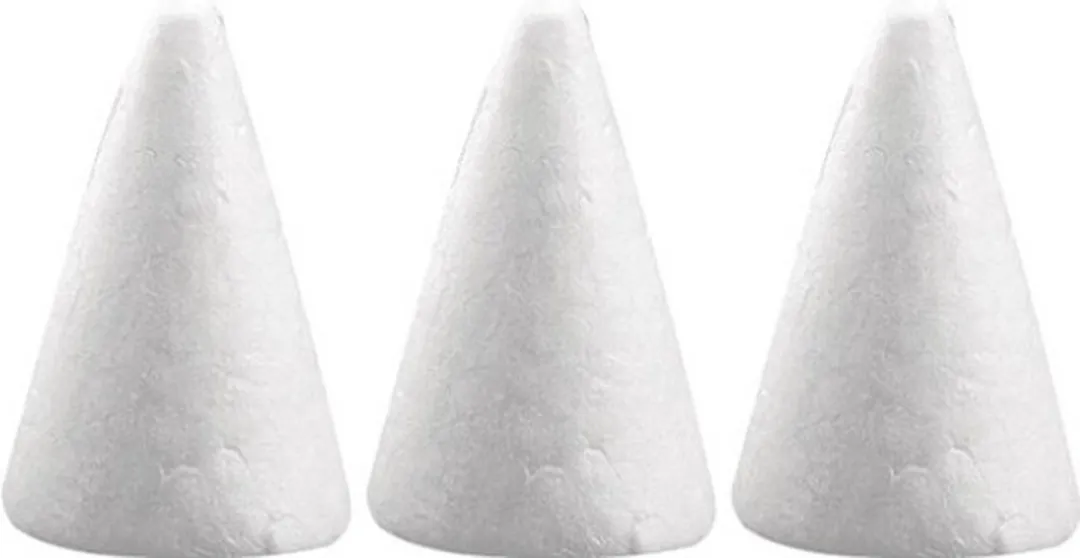 Rayher Piepschuim Kegels 3 Stuks
