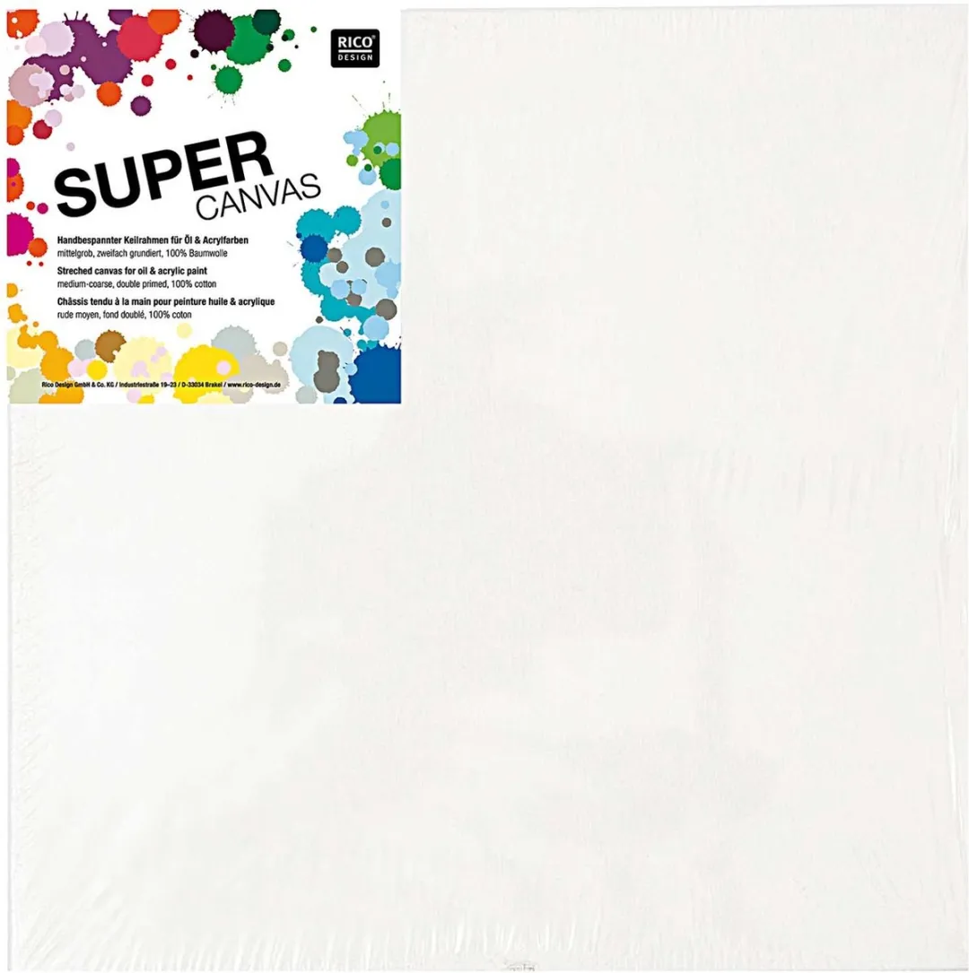 Rico Design Schildersdoek Canvas 25x25cm Wit