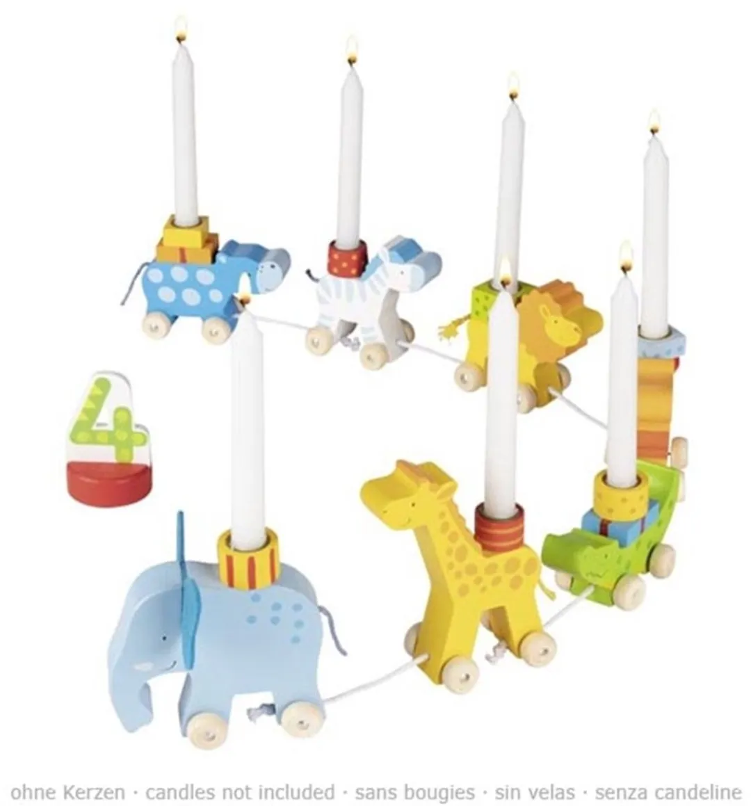 Goki Circus Karavaan Junior Kaarsenhouder 70cm - Multicolor