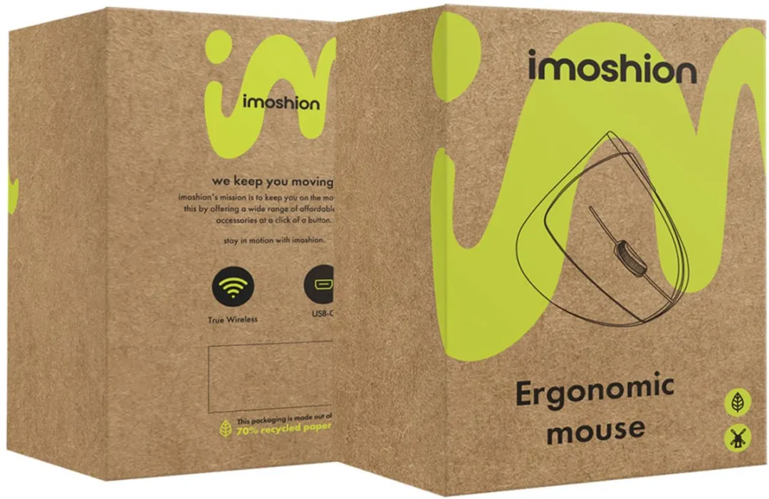 Imoshion SH00075759 Draadloze Verticale Muis - Zwart - afbeelding 6 van 6